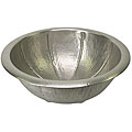 Solid Copper Satin Nickel Ribbed Sink