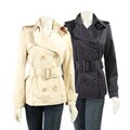 Lapis Women's Doe Skin Short Trench Jacket