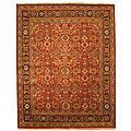 Hand-knotted Wool Rust Mahal Rug (9' x 12')