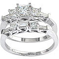14k White Gold 3/4ct TDW Diamond Bridal Rings Set (K, I1)