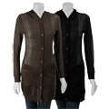 Dolce Cabo Women's Drop-stitch Hooded Duster Sweater