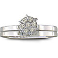 10k White Gold 1/8ct TDW Round Diamond Bridal Set ( I/J, I2/I3 )