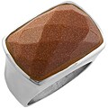 Stainless Steel Sunstone Sitara Ring