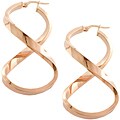 14k Pink Gold over Sterling Silver Figure-8 Earrings