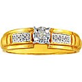 10k Yellow Gold 1/10ct TDW Prong-set Diamond Ring ( K, I2 )