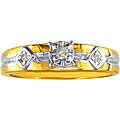 10k Yellow Gold Round Prong-set Diamond Ring (K,I2)