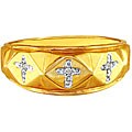 10k Yellow Gold Round Prong-set Diamond Band