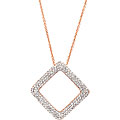 14k Rose Gold 1ct TDW Diamond Geometric Necklace