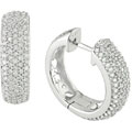 14-kt. White Gold & 1.0-carat TW Diamond Hoop Earrings