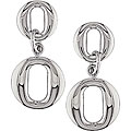 Stainless Steel Oval Link Dangle Earrings