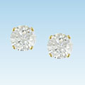 14k Gold Single 1/6ct TDW Diamond Stud Earring