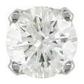 14k White Gold Single Diamond Earring