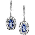10k Gold Tanzanite and 1/8ct TDW Diamond Earrings (I-J, I2-I3)
