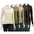 Contact Women's Convertible Collar Ribbed Sweater