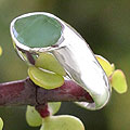 .950 Sterling Silver Opal 'Green Andean Eyes' Ring (Peru)