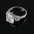 Silvertone Cushion-cut Cubic Zirconia Ring
