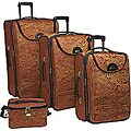 American Flyer Paisely Deluxe 4-piece Luggage Set