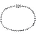 10k White Gold 3/4ct TDW Diamond Tennis Bracelet