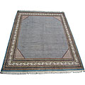 Indo Mir Sky Blue/ Ivory Rug (9' x 12')