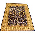 Indo Mahal Navy/ Gold Rug (9' x 12')