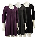 Spense Women's 3/4-sleeve Henley Knit Dress