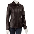 Anne Klein Women's Leather Scuba Jacket
