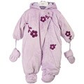 Absorba Newborn Girl's Poplin Flower Snowsuit