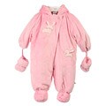 Absorba Newborn Girl Poplin Bunny Snowsuit
