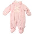 Absorba Newborn Girl Poplin Bear Snowsuit