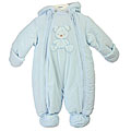 Absorba Newborn Boy Poplin Bear Snowsuit