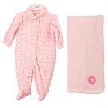 Absorba Infant Girl's Velour 2-piece Layette Set