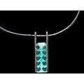 Silver Blue Crystal Pendant and Necklace (China)