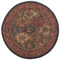 Hand-tufted Baktarri Navy Wool Rug (8' Round)