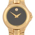 Movado Collection Goldtone Black Dial Watch