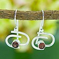 Sterling Silver Garnet Earrings (Indonesia)
