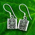 Sterling Silver 'Motif' Earrings (Indonesia)