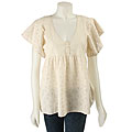 BCBGeneration Women's Floral Eyelet Top
