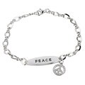 Sterling Silver Cubic Zirconia Peace Bracelet