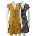 Essentials by A.B.S Ruffle Front Fit Flare Dress