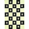 Hand-tufted Quadrake Black Wool Rug (3'6 x 5'6)