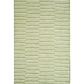 Hand-tufted Light Green Ribbons Wool Rug (5' x 7'6)