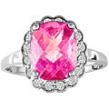 14k Gold Pink Topaz and 1/5ct TDW Diamond Ring ( H/I, I1/I2 )