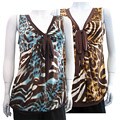 Joy Women's Plus-size Allover Print Shirt