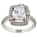Sterling Silver CZ Bridal-inspired Ring