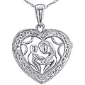 10k Gold 1/10ct TDW Diamond Mom In Prayer Pendant