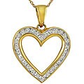 10k Yellow Gold 1/2ct TDW Diamond Heart Pendant (J-K, I3)