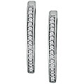 Sterling Silver 1/4ct TDW Diamond Hoop Earrings