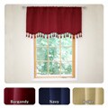 Single Embossed Check Blackout Window Valance