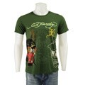Ed Hardy Men's Olive Panther T-shirt