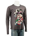 Ed Hardy Men's Premium Skull Smoking Jeweled Shirt
